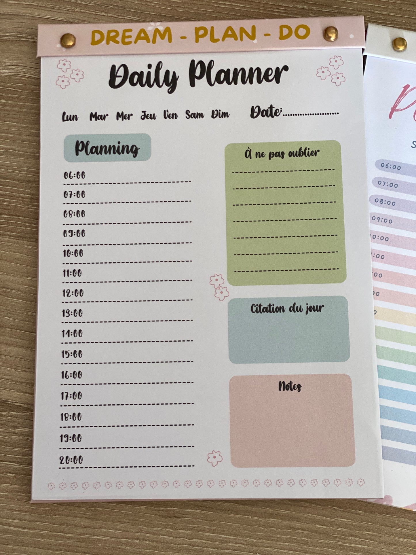 Daily planner - Planificateur quotidien